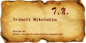 Tribolt Nikoletta névjegykártya